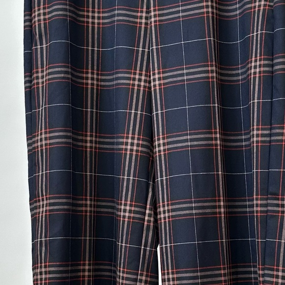 NWT! BANANA REPUBLIC Plaid Printed Trousers Wide Leg Slacks High Waist Size-10 - Picture 6 of 7